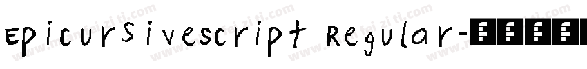 EpicursiveScript Regular字体转换
